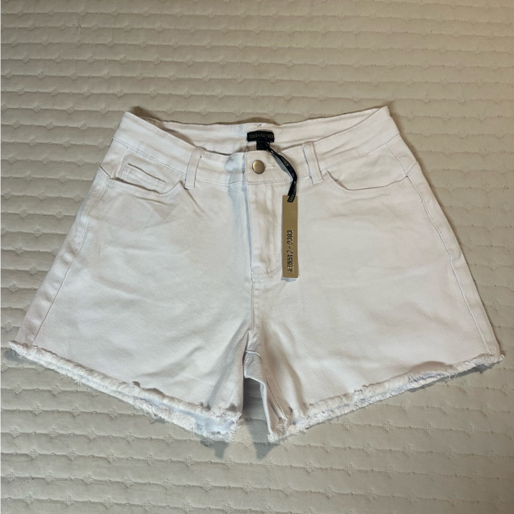 Coco + Carmen Trudy White Jean Shorts
